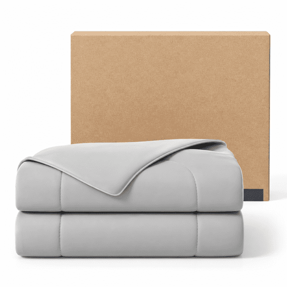 Glacier Grey Queen Size Breathable Lightweight Double-Sided All Season Bed Blanket