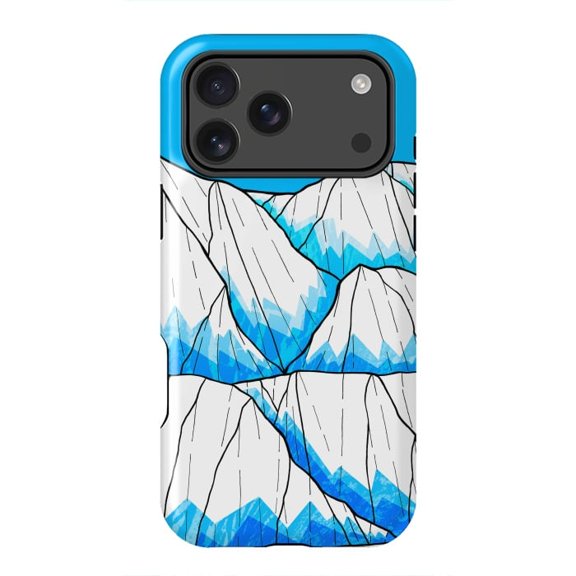 Glacier Hills Cold Ice Mountain Landscape Case with iPhone 17 to 11 Pro Max
