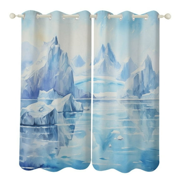 Glacier Modern Window for Living Room Curtains for Child Bedroom Kitchen Decor Blinds Drapes