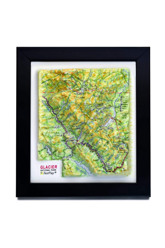 Glacier National Park 3D Raised Relief Map