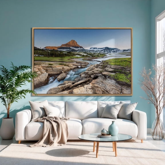 Glacier National Park Art: Logan Pass Montana Panoramic Poster, Unframed Poster Size 8x12