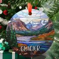 thumbnail image 1 of Glacier National Park Christmas Ornament, Ceramic/Acrylic - Glacier National Park Travel Souvenir, Festive Tree Ornament, Travel Memento 2025, Gift for Explorers, Commemorative 2025, 1 of 5