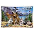 thumbnail image 1 of Glacier National Park Montana Animals Bear Eagle Deer Bobcat Wolf Home Business Office Sign, 1 of 4
