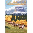 thumbnail image 1 of Glacier National Park, Montana, Chief Mountain and Big Horn Sheep (9x12 Wall Art Print, Home Decor), 1 of 3
