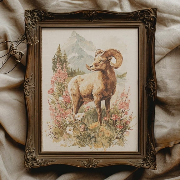 Glacier National Park Of Bighorn Sheep Montana National Park Poster Montana Poster Mountain Banff National Park, F038, 24x36 UNFRAMED