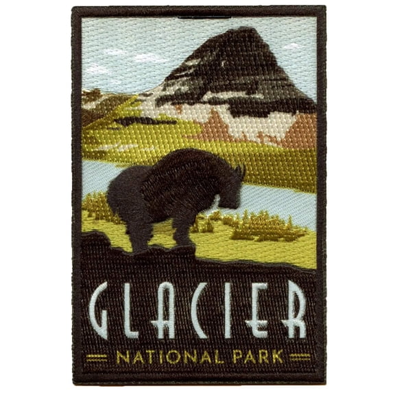 Glacier National Park Patch Montana Mountain Travel Sublimated Iron On