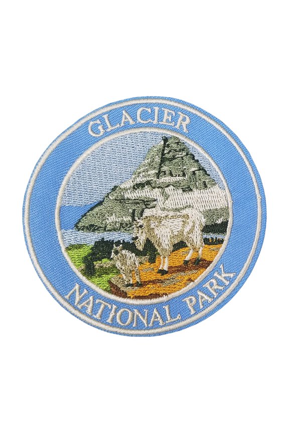 Glacier National Park Ram Embroidered Patch Iron/Sew-On Applique Travel Souvenir