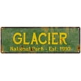 thumbnail image 1 of Glacier National Park Rustic Metal 8x24 Sign Cabin Wall Decor 108240057006, 1 of 1