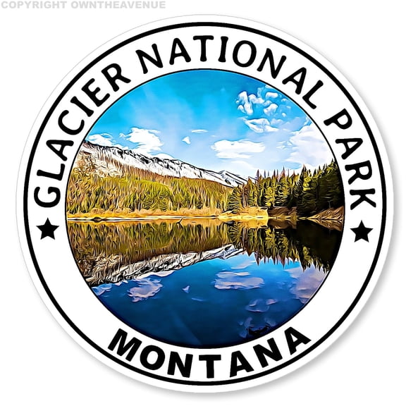 Glacier National Park Souvenir Car Truck Window Bumper Laptop Sticker Decal 3"