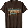thumbnail image 1 of Glacier National Park USA Outdoor Vintage Unisex T-Shirt for Men Women Kids Toddler,Dark Chocolate Color,Size YXL, 1 of 5