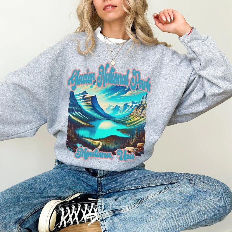 Glacier National Park Unisex Crewneck Sweatshirt Heavy Blend™ Womens
