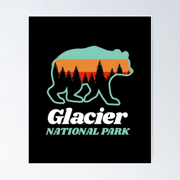 Glacier National Park Vacation Gift UNFRAMED Poster, 8x12