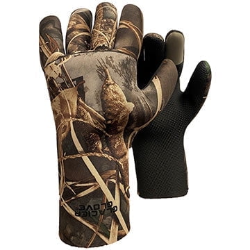 Glacier Outdoor Aleutian Realtree MAX-7 Unisex Adult Waterproof 2MM Fleece Lined Hunting Gloves, XL