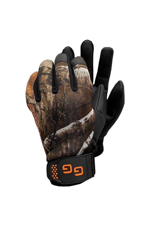 Glacier Outdoor Elite Shooting Realtree EDGE Water-Resistant Form Fitted Vented Hunting Gloves, M