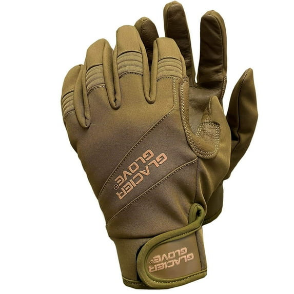 Glacier Outdoor Guide Glove Unisex 100% Genuine Leather Palm Water-Resistant for Hunting, Coyote XXL