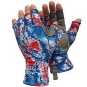 Glacier Outdoor Islamorada Sun Glove Unisex UV Protection Fingerless Summer Gloves, Patriot M