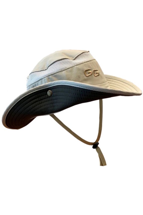 Glacier Outdoor Outback Hat Unisex Full Brim UV Protection Quick-Dry Adjustable Chin Strap, Khaki M