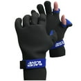 thumbnail image 1 of Glacier Outdoor Pro Angler Unisex Slit Finger 2MM Fleece Lined Neoprene Fishing Gloves, Black M, 1 of 6
