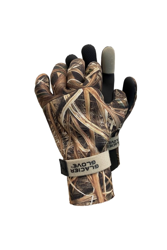 Glacier Outdoor Pro Waterfowler Unisex Waterproof Hunting Gloves, Mossy Oak Shadowgrass Camo M