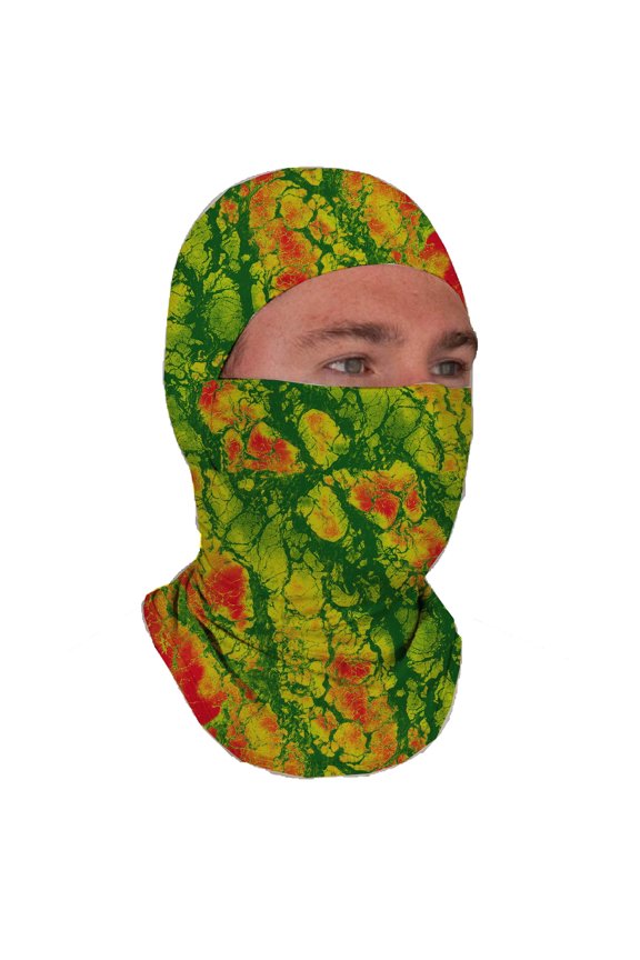 Glacier Outdoor Sun Hood One-Size Adult Unisex All-Season UV Sun Protection Balaclava, Rasta