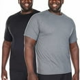 thumbnail image 1 of Glacier Performance Men's 2-Pack UPF 30 Moisture Wicking Short Sleeve T-Shirts (X-Large, Gray/Black), 1 of 1