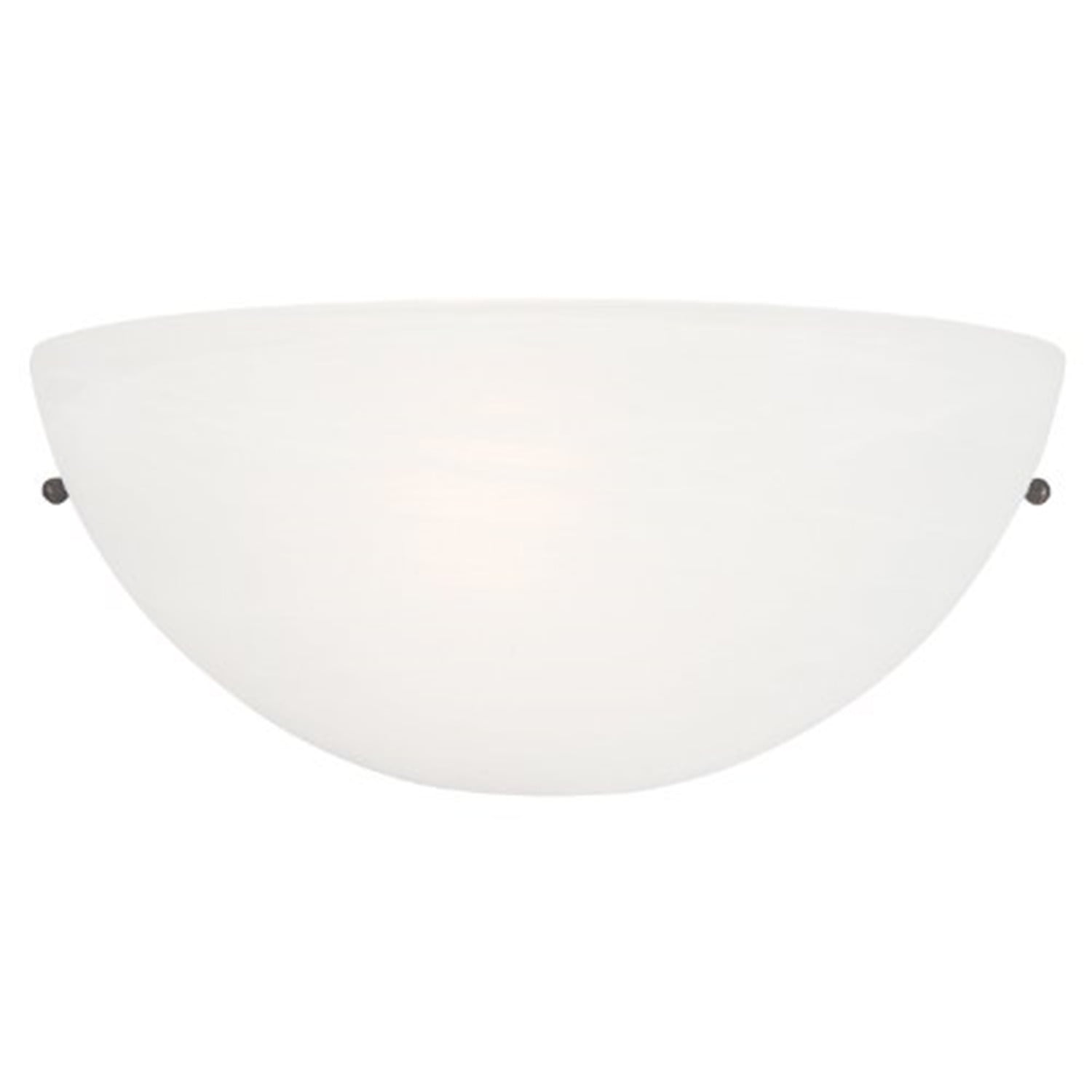 Ivory Cloud Shade 10" White Half-Moon Wall Sconce