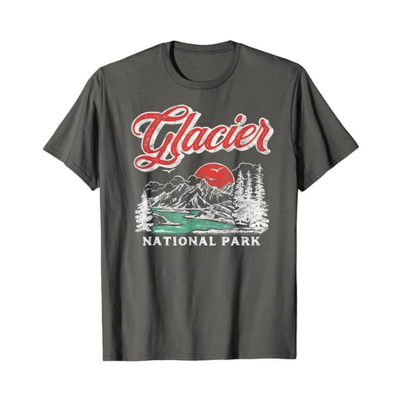 Glacier Retro 80'S Mountains Vintage Graphic T-Shirt