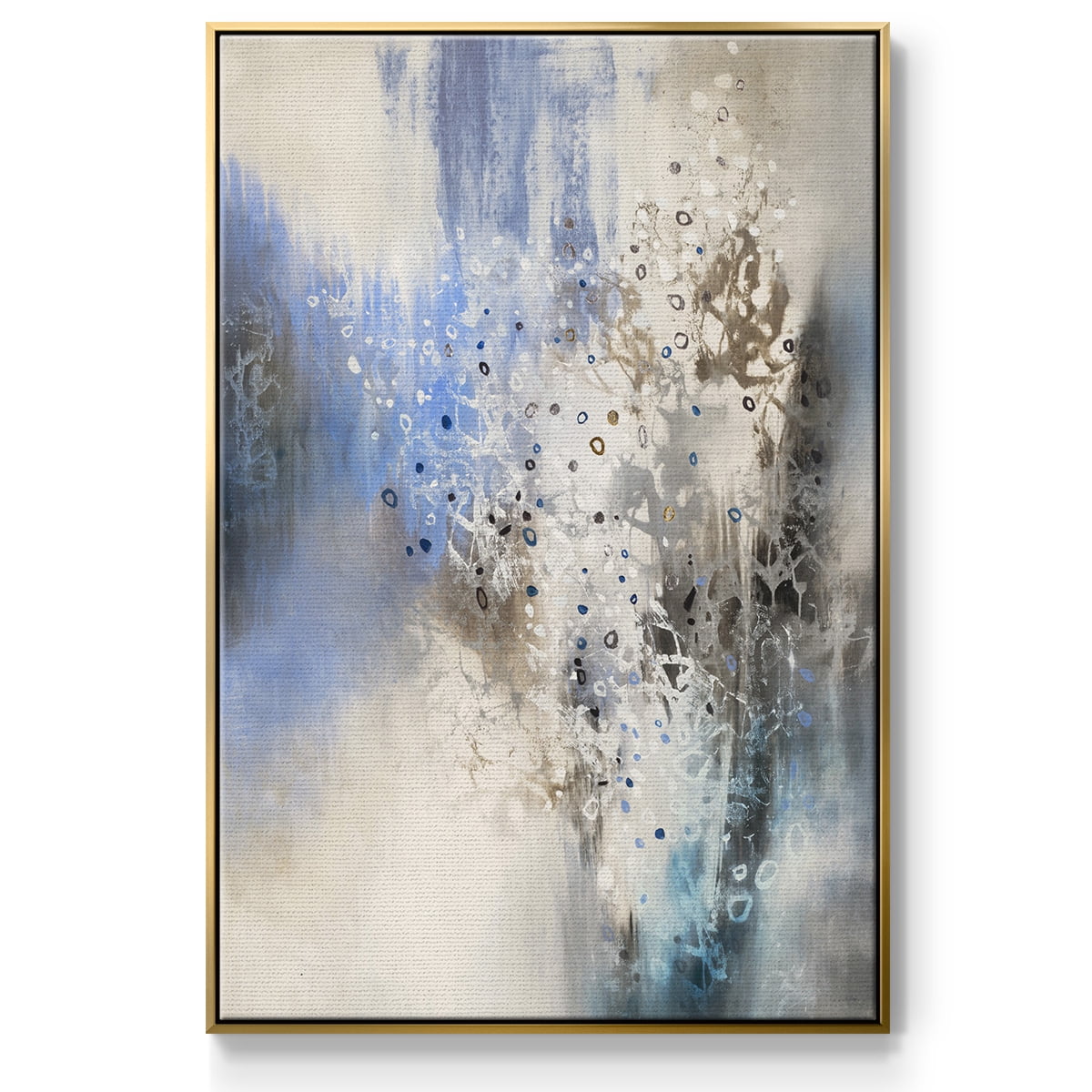 Glacier Stones Framed Premium Gallery Wrapped Canvas - Ready to Hang - 17 x 25 - Gold Floating Frame
