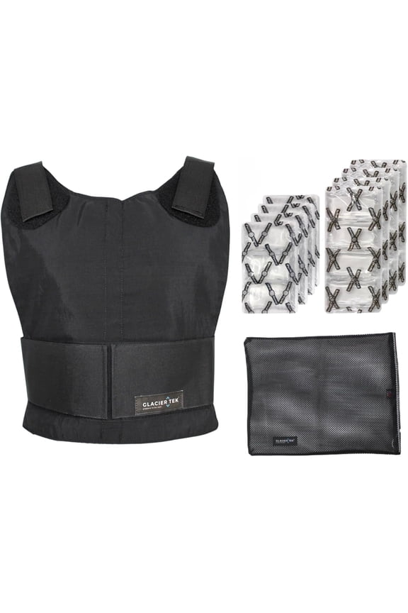 Concealable Cooling Vest, 59 Degrees for 2.5 hours 8 Cool Packs, recharge in 30 minutes