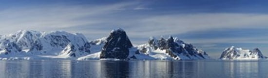 Glacier along straits Lamaire Channel Antarctic Peninsula Antarctica Canvas Art - Panoramic Images (38 x 12)