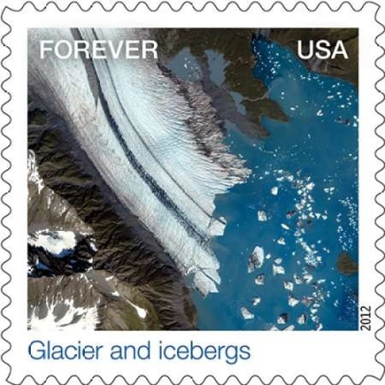Glacier and Icebergs Canvas Art - US POSTAL SERVICE (24 x 24)