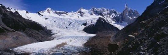 Glacier on a mountain range Argentine Glaciers National Park Patagonia Argentina Canvas Art - Panoramic Images (36 x 12)