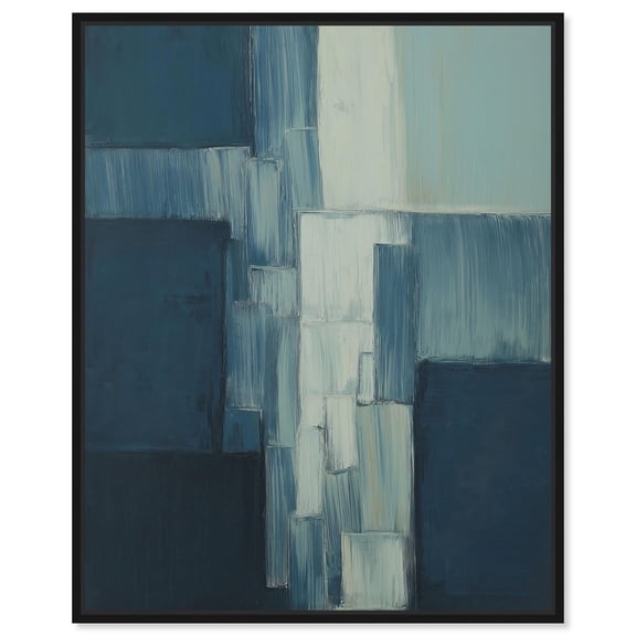 Glacier's Memory Canvas Print Living Room Wall Art by Art Remedy, Black Frame, 24 x 30