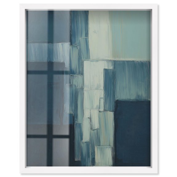 Glacier's Memory Shadowbox Print Living Room Wall Art by Art Remedy, White Frame, 24 x 30