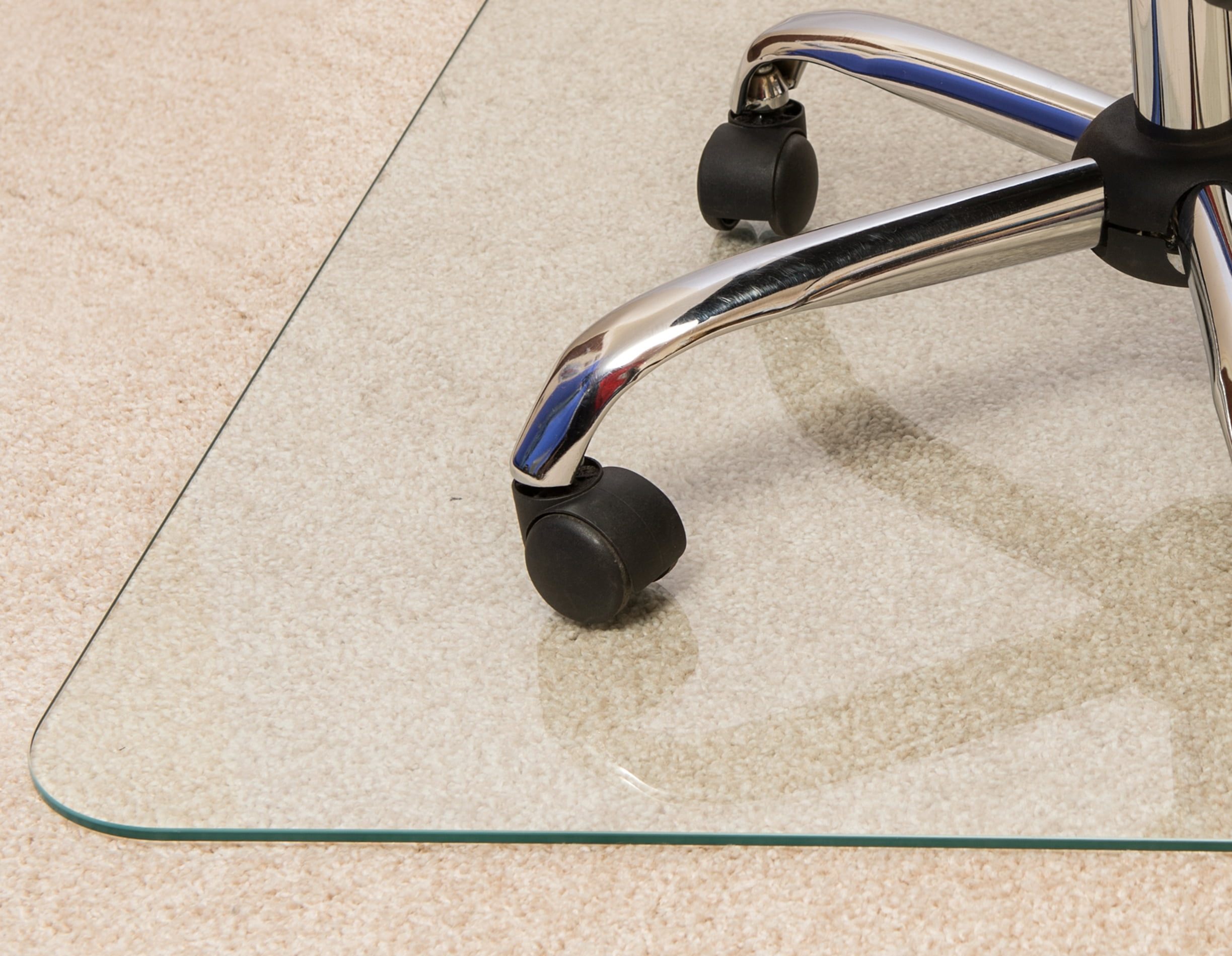 Glaciermat® Heavy Duty Glass Chair Mat for Hard Floors & Carpets - 36" x 48"