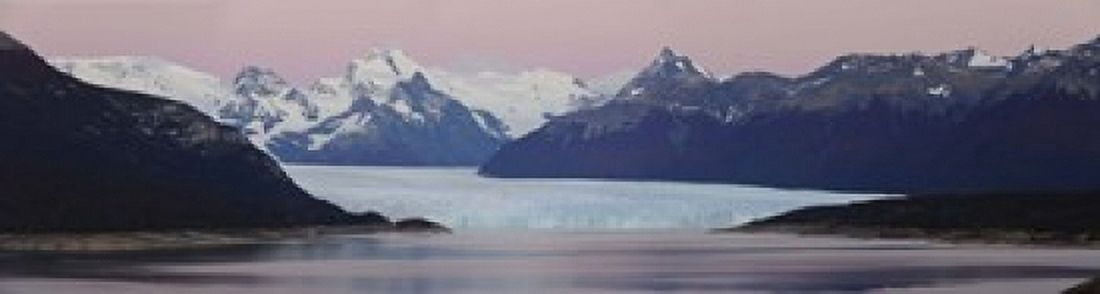 Glaciers and mountains Moreno Glacier Argentine Glaciers National Park Patagonia Argentina Canvas Art - Panoramic Images (21 x 6)