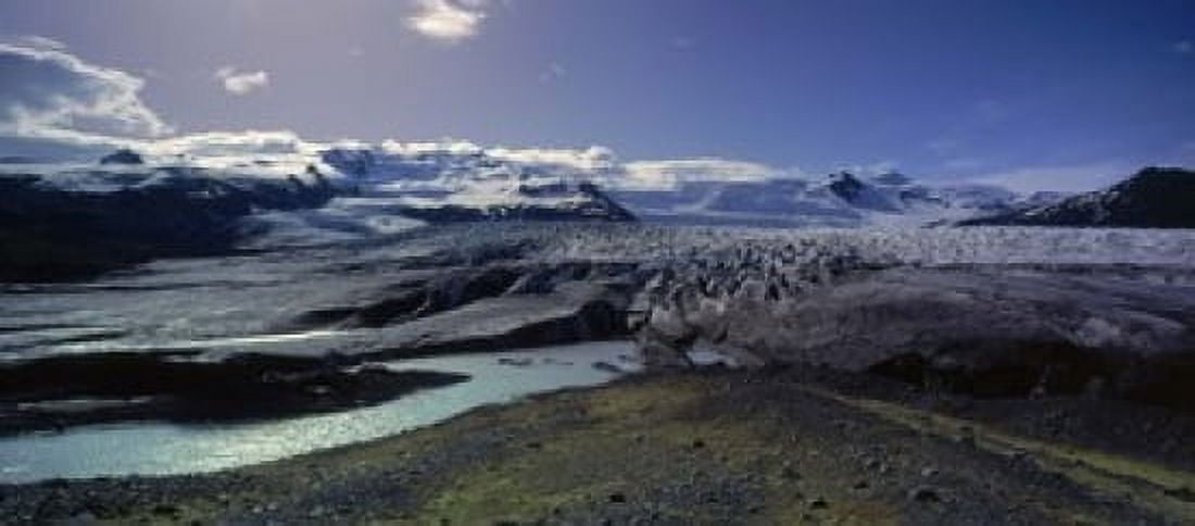 Glaciers in a lake Vatnajokull Fjallsarlon Jokulsarlon Lagoon Iceland Canvas Art - Panoramic Images (15 x 7)