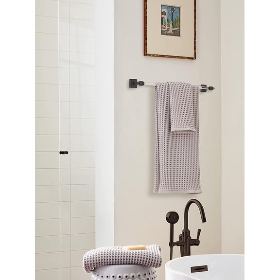 Glacio Towel Bar 24 Inch Oil Rubbed Bronze Acrylic Zinc Wall Mount Bathroom Hardware