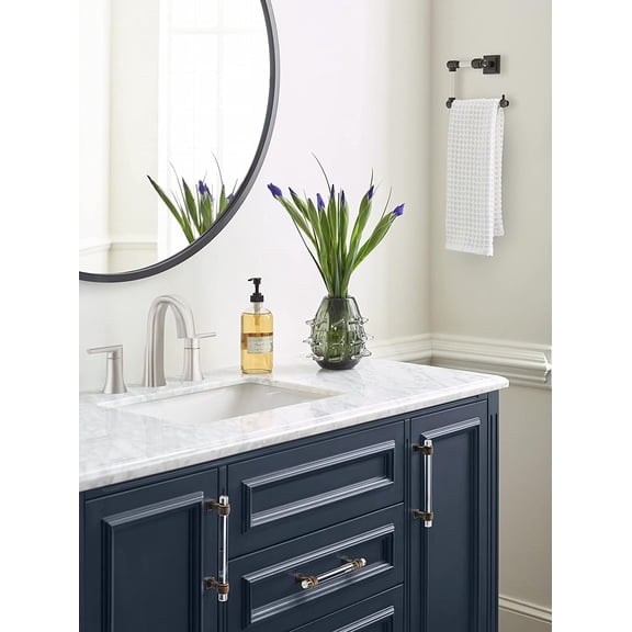 Glacio Towel Ring in Oil-Rubbed Bronze | Wall Mount Bathroom Hardware with Acrylic & Zinc Construction