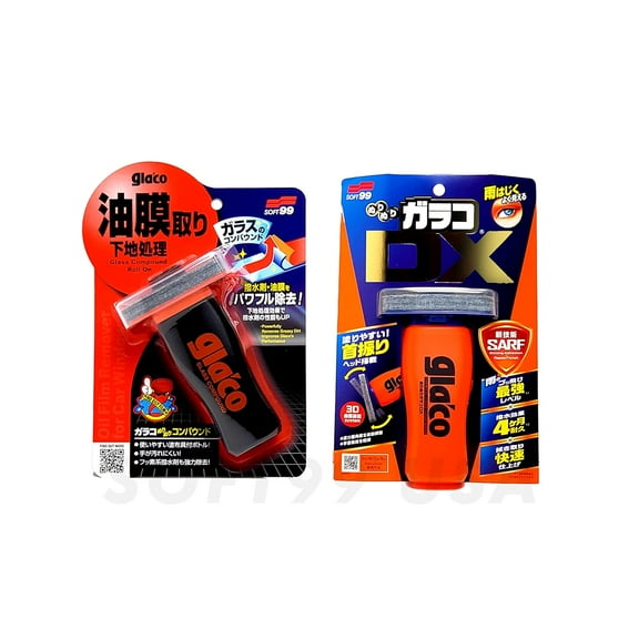 Glaco Glass Compound Roll On 100ml and Glaco DX_110ml_Bundle Package