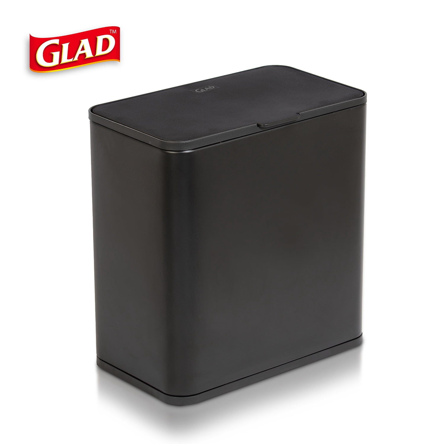 Glad 1.5 Gallon Roomate All Stainless Steel Under Counter with Odor Control -Black