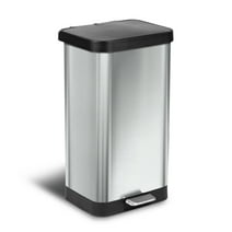 Glad 20 Gallon Stainless Steel Step on Kitchen Trash Can