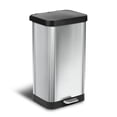 thumbnail image 1 of Glad 20 Gallon Stainless Steel Step on Kitchen Trash Can, 1 of 6