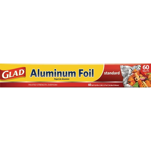 Glad Aluminum Foil Roll - Freezer-Safe, Household Use - 60 Sq. Ft.