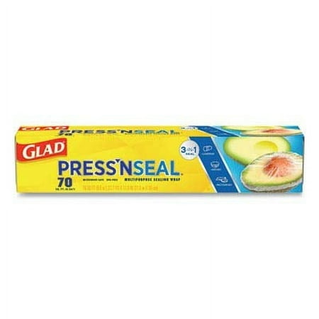 Glad 70441 Press'n Seal Plastic Wrap 70 Square Foot 12 Rolls per Carton