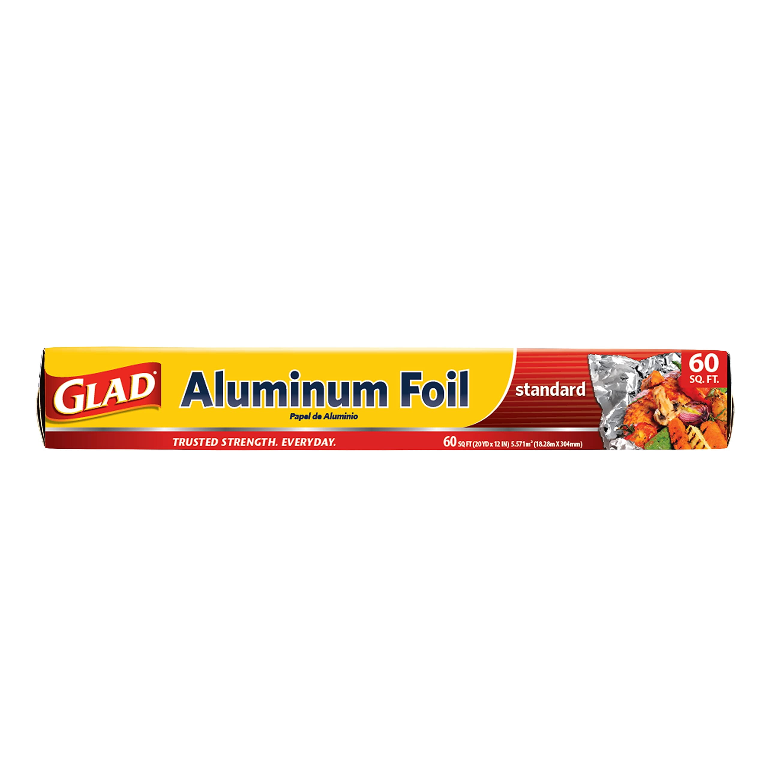 Glad Aluminum Foil, 60 Square Feet Aluminum Foil For Grilling