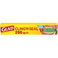 thumbnail image 1 of Glad Cling N Seal Plastic Food Wrap, 200 Square Foot Roll (Package May Vary), 1 of 1