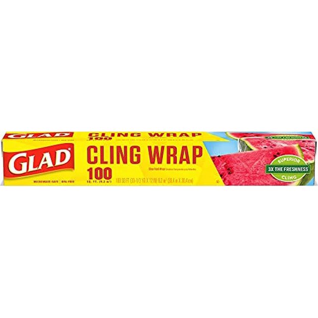 Glad ClingWrap Plastic Food Wrap 100 Square Foot Roll