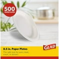 thumbnail image 1 of Glad - Everyday Round Paper Plates - 8.5" - 500CT, 1 of 8