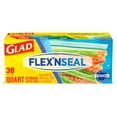 thumbnail image 1 of Glad FLEX'NSEAL Zipper Food Storage Quart Bags (Pack of 6), 1 of 10